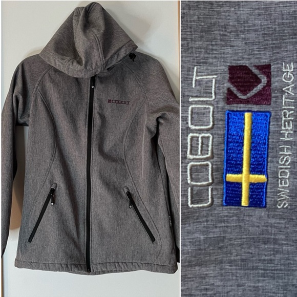 Euc Colbolt Swedish Heritage gray hooded  women's coat size M (40) - Picture 1 of 6